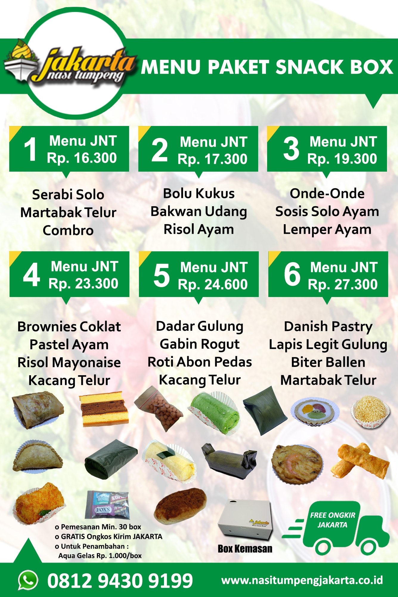 Menu Snack Box JNT 2025