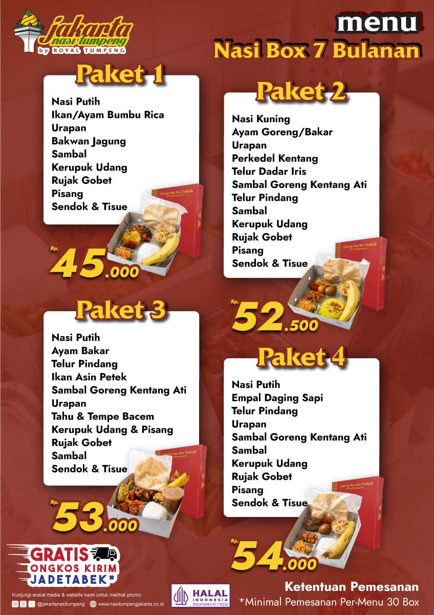 pesan nasi box 7 bulanan